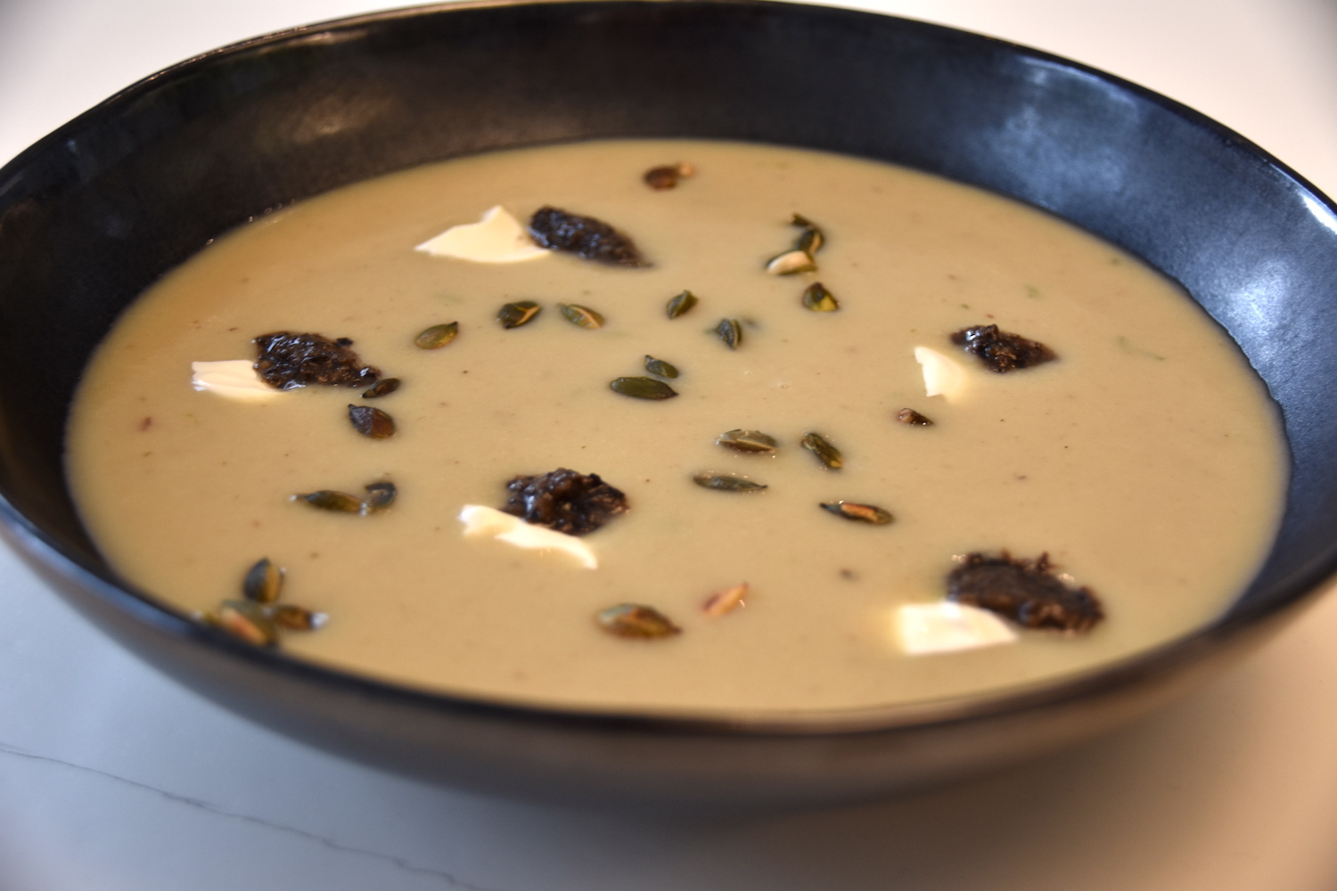 Bloemkool champignonsoep met een heerlijke truffeltoets