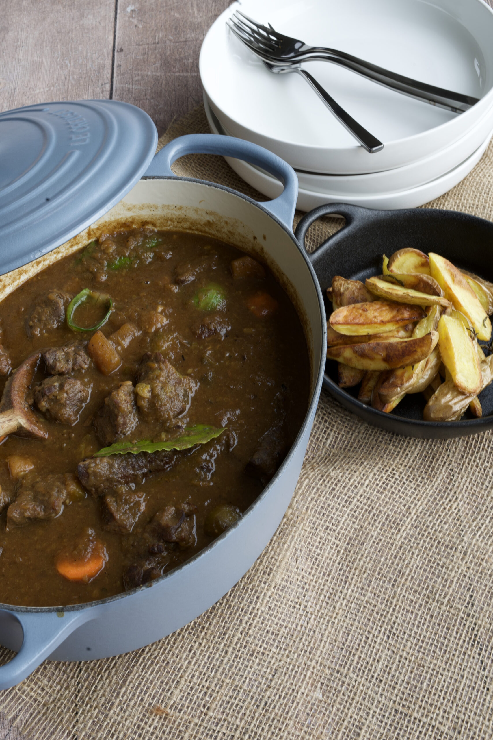 Winterstoofpot met rozemarijnaardappeltjes