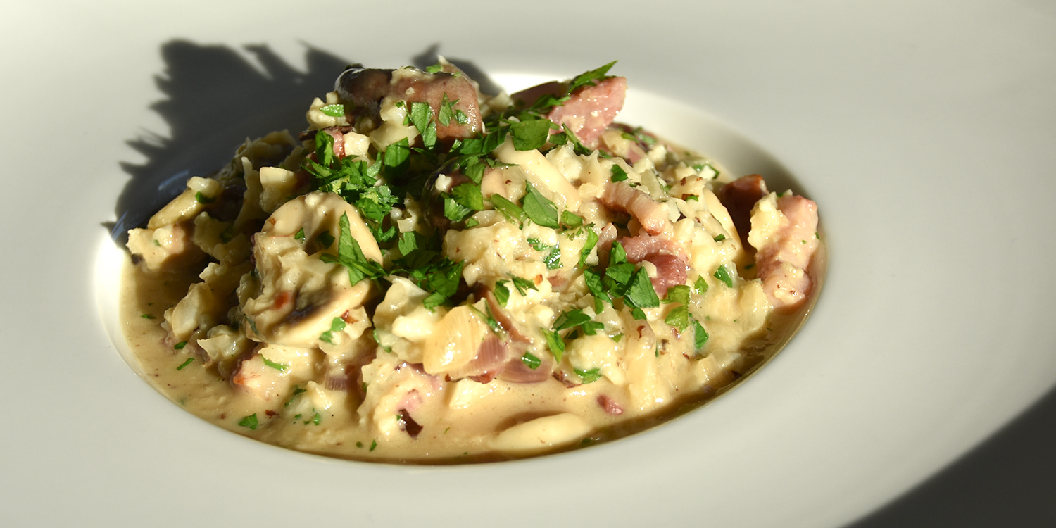 Bloemkoolrisotto met champignons