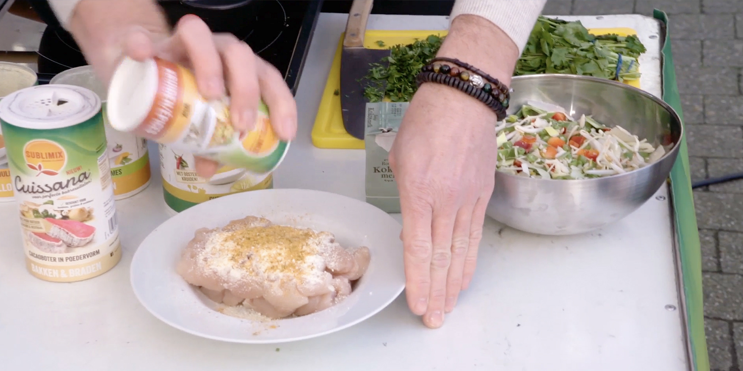 Marktmenu: Thaise wok met kip en curry